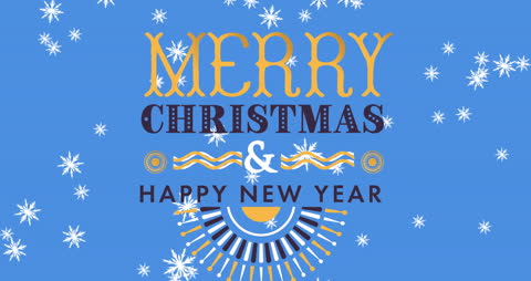 Festive Animated Christmas and New Year Greeting Card