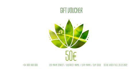 Green Lotus Gift Voucher Design with Modern Minimalist Look - Download Free Stock Templates Pikwizard.com
