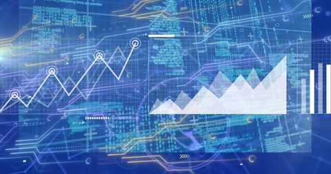 Futuristic Data Processing with Graph and Network Visualization - Download Free Stock Images Pikwizard.com