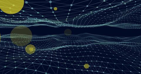 Abstract Digital Network with Glowing Nodes Representation - Download Free Stock Images Pikwizard.com