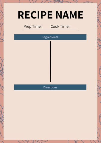 Elegant Recipe Card Template Design - Download Free Stock Templates Pikwizard.com
