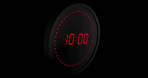 Digital Timer Display Against Black Background - Download Free Stock Images Pikwizard.com