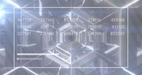 Futuristic Data Analysis in Virtual Hexagon Tunnel - Download Free Stock Images Pikwizard.com