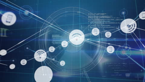 Digital Network Connections with Wireless Icons
