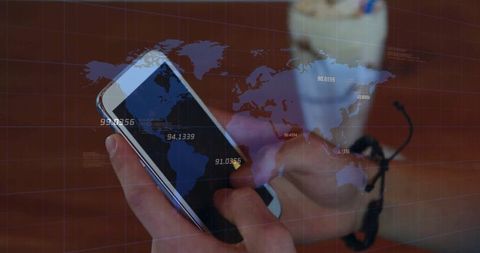 Mobile Phone Connectivity with World Map Overlays