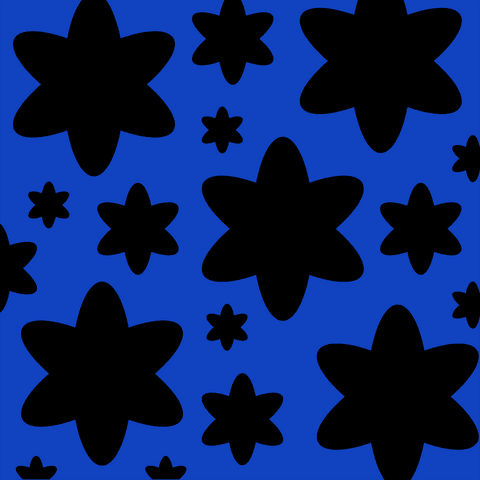 Abstract black floral star silhouettes transparent background vector