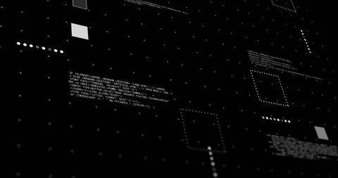 Abstract Digital Patterns with Financial Code on Black Background - Download Free Stock Images Pikwizard.com