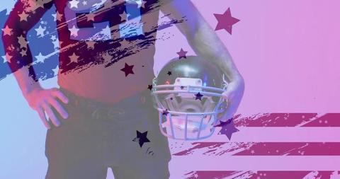 American Football Player in USA Themed Composition - Download Free Stock Images Pikwizard.com