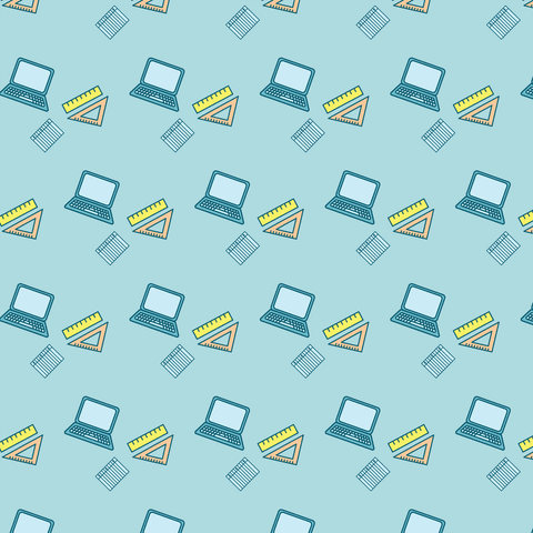 Seamless Educational Pattern on Blue Transparent Design - Download Free Stock Videos Pikwizard.com