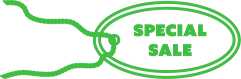 Green Special Sale Tag on Transparent Background