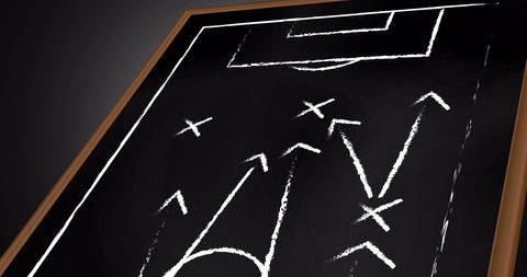 Football strategy chalkboard concept