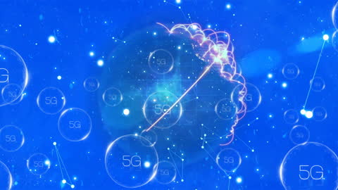 5G Technology Glow Over Global Map and Network