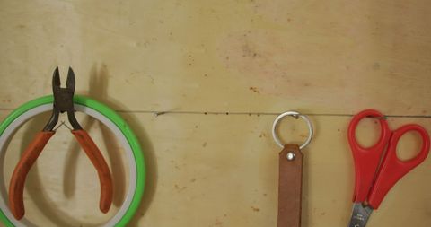 Leather Workshop Supplies Hanging Mute Wall Background - Download Free Stock Images Pikwizard.com