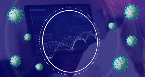 Scientist Analyzing COVID-19 Data Visualization