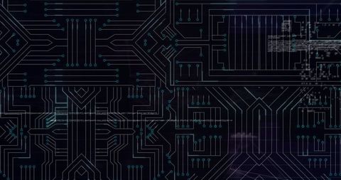 Abstract Microprocessor Circuit Board and Data Processing Interface - Download Free Stock Images Pikwizard.com