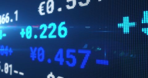 Digital Stock Exchange Ticker Showing Currency Fluctuations - Download Free Stock Images Pikwizard.com