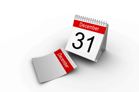 desk calendar with red december page flip transparent background - Download Free Stock Videos Pikwizard.com