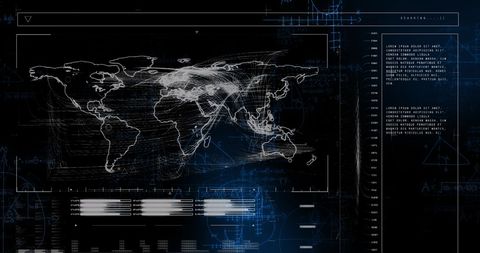 Global Data Processing with Futuristic Light Scans - Download Free Stock Images Pikwizard.com
