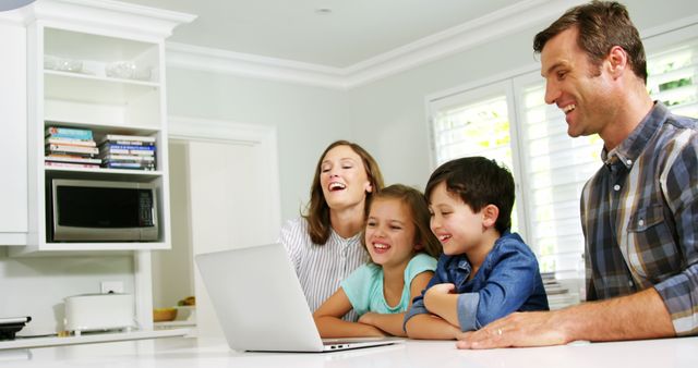 Family Spending Quality Time Together in Modern Kitchen - Download Free Stock Images Pikwizard.com