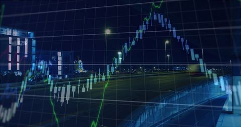 Digital Interface and Stock Market Analysis in Urban Cityscape