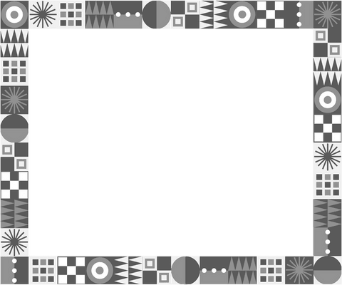 Geometric Pattern Frame on Transparent Background with Teal Center - Download Free Stock Videos Pikwizard.com