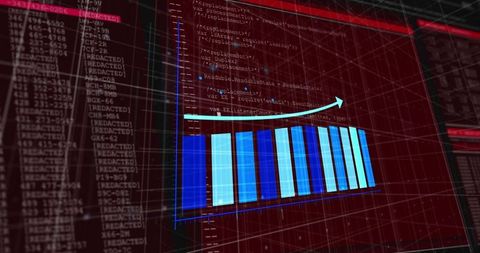 Rising Bar Chart Representing Business Growth in Digital Dashboard - Download Free Stock Images Pikwizard.com