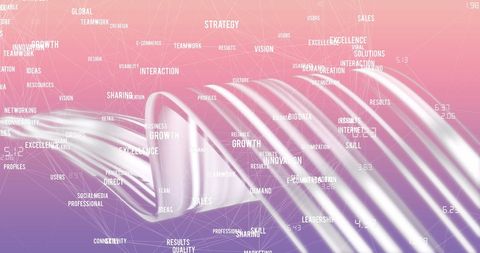 Digital Waves With Business Keywords Illustrating Growth Innovation - Download Free Stock Images Pikwizard.com