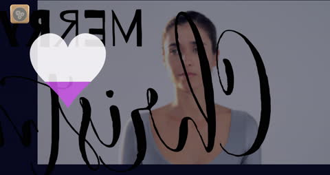 Animated Heart and Text Overlay on Caucasian Woman's Portrait