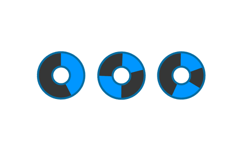 transparent abstract donut charts blue and gray minimal design - Download Free Stock Videos Pikwizard.com