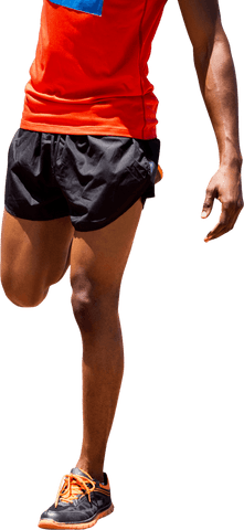 Transparent png of runner preparing for race