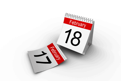 Transparent Page-Turning Desk Calendar February 18 - Download Free Stock Videos Pikwizard.com