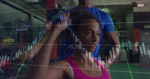 Fitness Training and Financial Success Concept