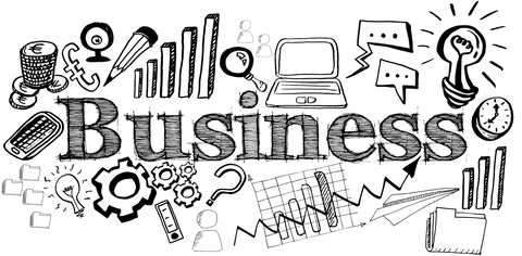 Transparent business and communication tree icons