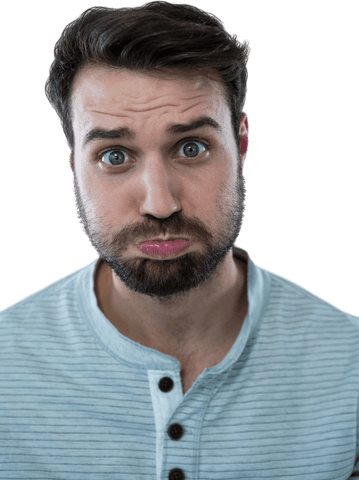 Transparent Humor: Man Making Silly Facial Expression - Download Free Stock Videos Pikwizard.com