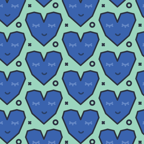 Transparent Blue Heart Pattern with Smiling Faces on AQUA Background - Download Free Stock Videos Pikwizard.com