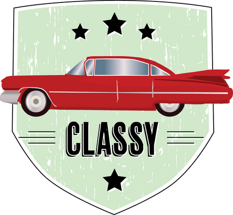 Retro Red Vintage Car Concept on Transparent Background