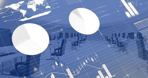 Futuristic office workspace with data projection elements