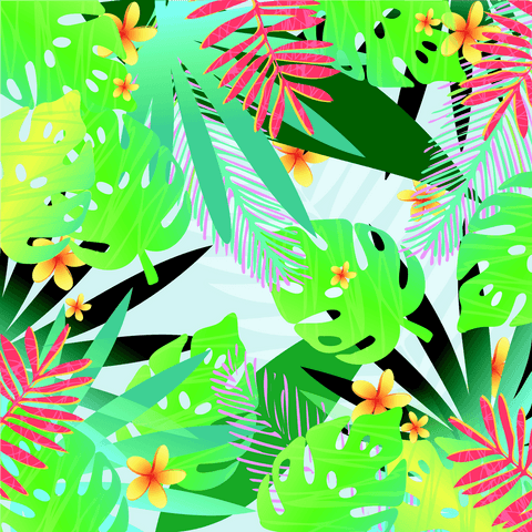 vibrant tropical leaves and flowers transparent vector design - Download Free Stock Videos Pikwizard.com