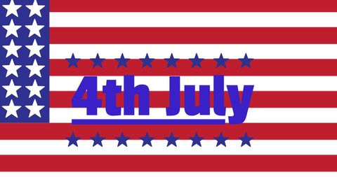 4th July Written Over US Flag Patriotic Design - Download Free Stock Images Pikwizard.com
