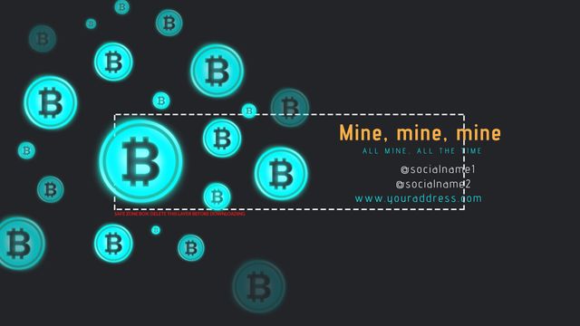 Digital Bitcoin Mining Background with Floating Icons for Cryptocurrency Promotion - Download Free Stock Templates Pikwizard.com