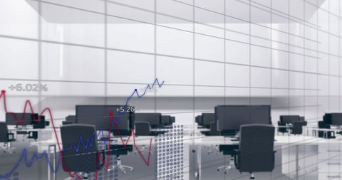 Digital Interface Displaying Data and Graphs in Modern Office Environment - Download Free Stock Images Pikwizard.com
