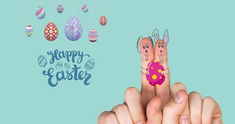 Creative Easter Celebration with Handmade Finger Puppet Bunnies - Download Free Stock Images Pikwizard.com