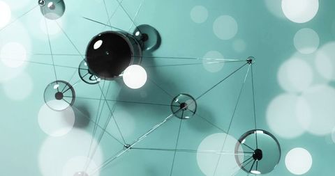 Futuristic Network of Glass Spheres and Metal Rods