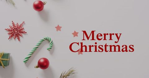 Joyful Christmas Greeting with Festive Decorations