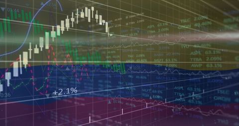 Colombian Stock Market Data Amid Colored Background - Download Free Stock Images Pikwizard.com