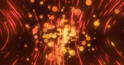 Glowing Orange Spots with Neon Pink Light Trails - Download Free Stock Images Pikwizard.com