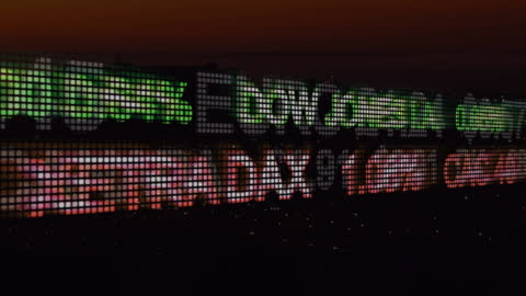 Digital Stock Market Display with Global Business Concepts