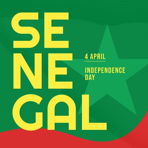 Senegal Independence Day Celebration with National Flag Colors - Download Free Stock Templates Pikwizard.com