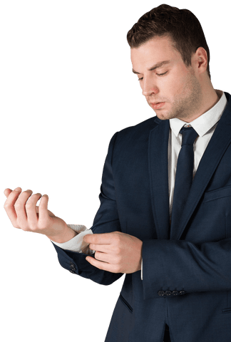 transparent businessman adjusting cuffs for professional look - Download Free Stock Videos Pikwizard.com
