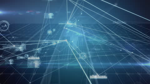 Global Connections Concept with Data Processing Animation